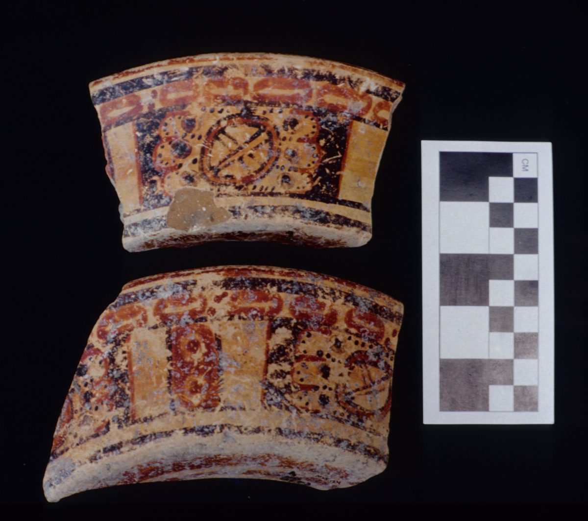 MSJ2A-5-7-3/motul:121 || Exterior. Outcurved dish/bowl.Paired Symbols Style.