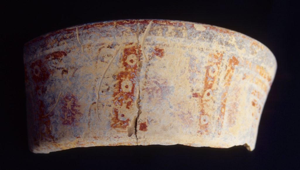 MSJ2A-3-17-1/motul:146 || Outcurved dish/bowl. Paired Symbols Style. Pink slip.