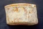Potsherd. Maya Motul de San Jose collection of whole and partial polychrome vessels of Late Classic period.