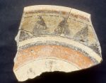 MSJ2A-5-6-17/motul:184 || Tripod plate. Possible figure seated on throne.