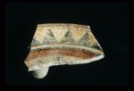 MSJ2A-5-6-17/motul:330 || Tripod plate. Possible figure seated on throne.